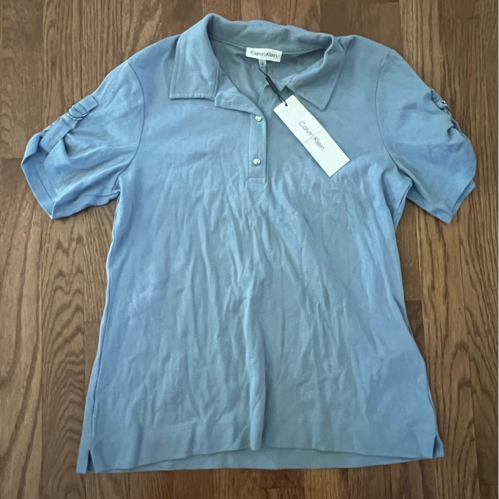 Calvin Klein polo blue size small NEW